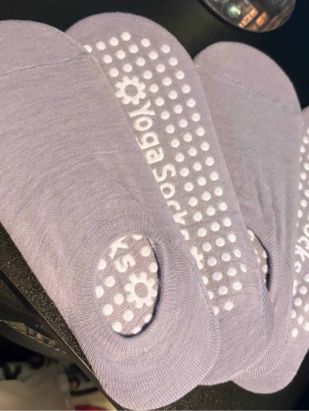 Society Yoga Lavender Low-Cut Gripper No-Show Socks 4 pair